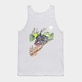 Steam Power. Locomotive train Tank Top